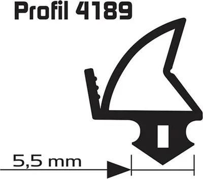 Produktbild von Ellen Renovierungs-Flügelfalzdichtung sw Profil25m, 4189 für KF-Fenster und Türen Silikon