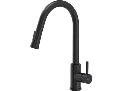 Immagine prodotto di Miscelatore per lavabo MUSA JULIA, a libera installazione con doccetta, nero carbone 831401