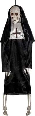 Produktbild von Skelett Nonne mit Haube Hängefigur 40 cm