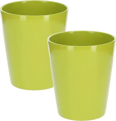 Immagine prodotto di KOTARBAU® Set di 2 vasi in Vetroceramica per orchidee H 150 mm ⌀ 120 mm Verde