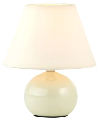 Immagine prodotto di Lampada da tavolo Brilliant Primo Altezza 23 cm In Vetroceramica Con Paralume In Tessuto In Beige