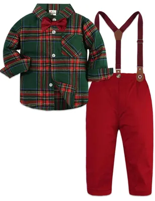 Obrázok produktu pre Omgoods – Súprava oblečenia pre bábätko, 4-dielna, vianočná sada "Santa Claus"