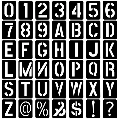 Produktbild von TRANKIELO® - 42 Buchstaben-Schablonen, 10 cm - wiederverwendbar für Holz, Stoff und mehr - zum Basteln und Dekorieren