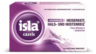 Image de isla cassis Pastilles pour la gorge, 60 pastilles