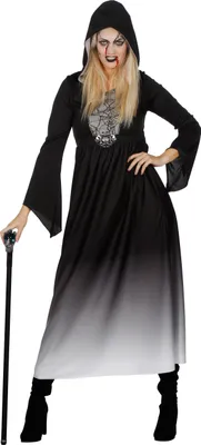 Produktbild von Halloween Kleid mit Kapuze Gr. 36 - 48 von Wilbers -  Verkleidung Fasching Dame Gr. 40 - M