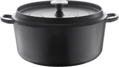 Imagen del producto de Silecomplaza 034147: Sartén de hierro fundido con tapa de hierro fundido, 28 cm, color
