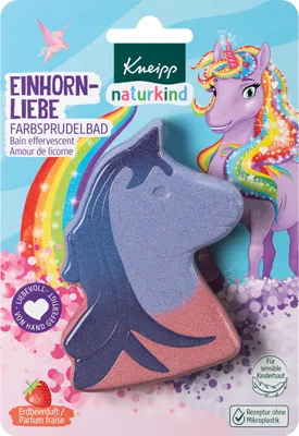 Produktbild von Kneipp Naturkind Farbsprudelbad Einhornliebe 3 farbig 1 Stück