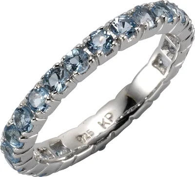 Produktbild von Zeeme Gemstones Ring 925/- Sterling Silber weiß 060 (19,1) Blautopas beh. blau 283270004-1
