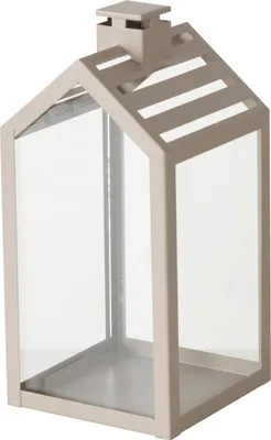 Produktbild von Laterne - 11 x 23 cm - Beige - Metall - Glas - pulverbeschichtet