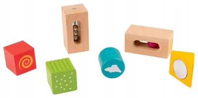 Produktbild von Playtive Montessori Holz-Sensorikbausteine 6 Teile