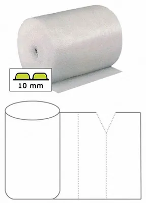 Produktbild von 1 Rolle 1-PACK BubbleStar Luftpolsterfolie 100cm x 100m perforiert alle 30 cm