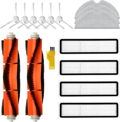 Produktbild von Zubehör Kit Ersatz für Dreame D9 Dreame L10 Pro Dreame D9 Max Dreame D9 Pro Roboter Staubsauger 15 Packungen 2 Hauptbürsten, 4 Filter, 6 Seitenbürsten, 3 Mop Tücher