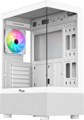 Produktbild von itek SHOWBUI 33W, Tower, PC, Weiß, ATX, micro ATX, Mini-ITX, Blau, Grün, Rot, Taschenlüfter