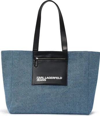 Obrázok produktu pre Karl Lagerfeld Ew Pocket Denim Shopper Bag Blue Blue One Size