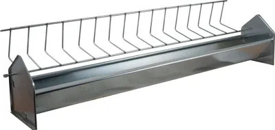 Immagine prodotto di Mangiatoia per pulcini in lamiera d'acciaio zincata 75 x 12 cm