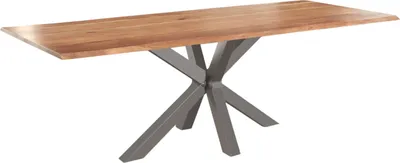 Produktbild von Esstisch Baumkante massiv Akazie natur 280 x 100 silber SPYRO