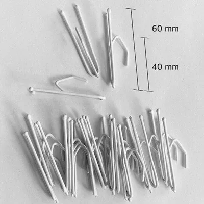 Imagen del producto de Uniqoos® Ganchos para cortinas Shortneck – 45 unidades, ganchos para pliegues de cortinas y visillos, altura de la base 60 mm, cuello 40 mm