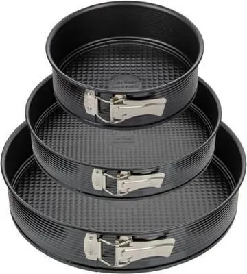 Image de Moule à Charnière Rond Zenker, Set de 3, 20 cm, 24 cm, 28 cm, Black Metallic