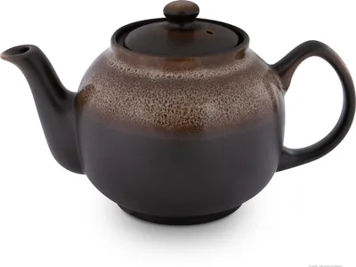 Produktbild von Bunzlauer Keramik 1L Teekanne – Vielseitig einsetzbar - Kaffeekanne, Zeitlos, kompakt-bauchige Form, Nachbildung ZACIEK braun