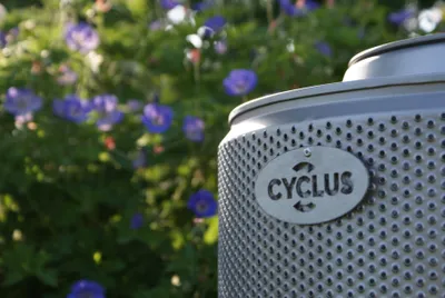 Produktbild von Cyclus Ecodrum GD Medium Zirkularer Feuerkorb Edelstahl - Feuerkorb für den Garten - Feuertonne & Feuerstelle - Feuerschale Feuerkorb aus stabilem Stahl - Ekologischer design - Recycelt