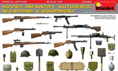 Obrázek produktu pro Soviet Infantry Automatic Weapons & Equipment - MiniArt 35268 1:35
