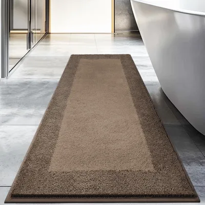 Produktbild von Badematte 60 x 150 cm, rutschfest, waschbar, für Dusche, Badewanne und Boden