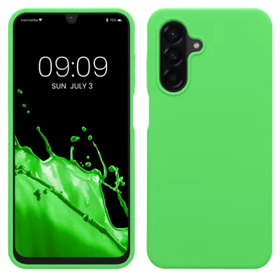 Produktbild von kwmobile Handyhülle für Samsung Galaxy A26 5G Hülle - Case Silikon - Kabelloses Laden - Schutzhülle Cover in Limettengrün