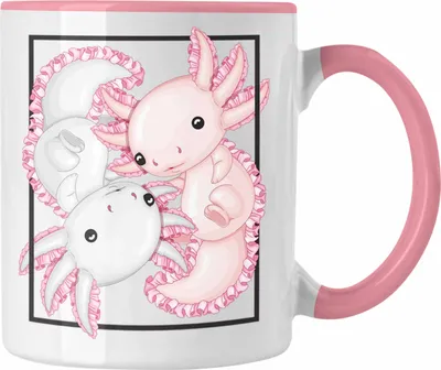 Produktbild von Trendation - Axolotl Tasse Geschenk Schwanzlurch Geschenkidee Besitzer (Rosa)