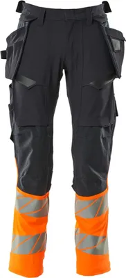 Produktbild von Mascot Hose mit Hängetaschen 19131-711-01014 Gr. 90C50 schwarzblau/hi-vis orange