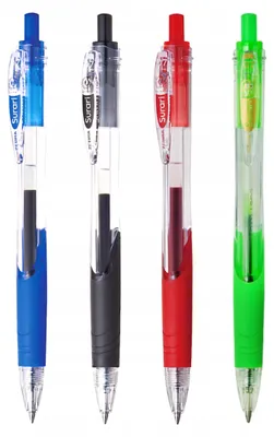 Image de Stylo Bille Automatique Zebra Surari Lot de 4 Encre Émulsionnée