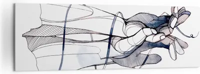 Produktbild von Bild auf Leinwand - Leinwandbild - Einteilig - Hände Surrealismus Grafik - 160x50cm - Wand Bild - Wanddeko - Wandbilder - Leinwanddruck - Bilder - Wanddekoration - Leinwand bilder - AB160x50-4447