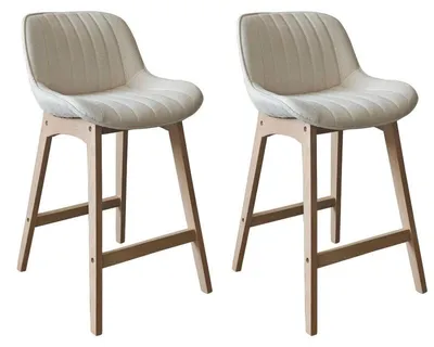 Produktbild von Set NORDEN Barstühle Eiche 65 cm mit Cordbezug