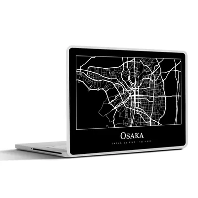 Produktbild von MuchoWow® Laptop Aufkleber Sticker Cover Karte - Osaka - Stadtplan 36.5x27.5 cm - Laptop-Sticker