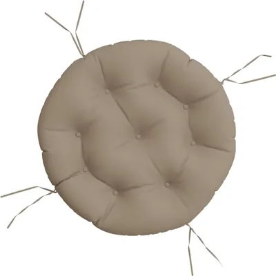 Produktbild von vidaXL Kissen Rund Taupe Ø 60 x 11 cm Oxford-Gewebe