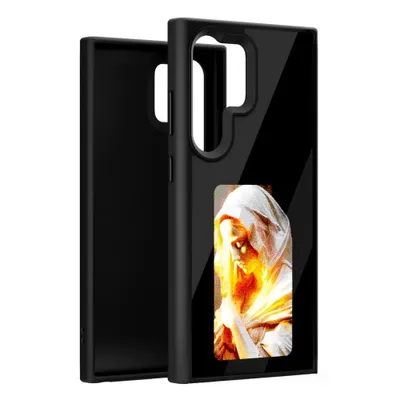 Obrázok produktu pre Puzdro na mobilný telefón ZELURXX pre Galaxy S23 Ultra, 3,7-palcové puzdro na mobilný telefón NFC so štyrmi farbami E-Ink, personalizácia DIY, bezdrôtové nabíjanie, komplexná ochrana, čierna farba