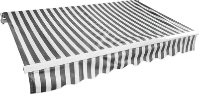 Produktbild von Fiqops Markise mit kurbel, Balkonmarkise Sonnenschutz, Gelenkarmmarkise Sonnenmarkise Terrassenmarkise, Klemmmarkise für Balkon und Veranda 350x300cm
