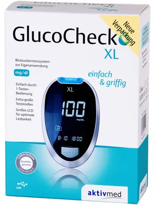 Produktbild von Glucocheck XL Blutzuckermessgerät Set mg/dl 1 St