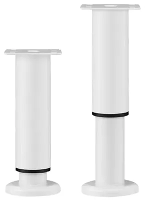 Immagine prodotto di Piedini regolabili per mobili - Set di 2 - Piedini di supporto per letti/divani - Altezza regolabile da 18 a 30 cm - Realizzati in metallo resistente - Facile installazione - Piedino per mobili