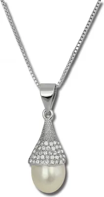 Produktbild von SilberDream Halskette 45cm 925 Silber Damen Echt-Schmuck silber weiß SDK1528W