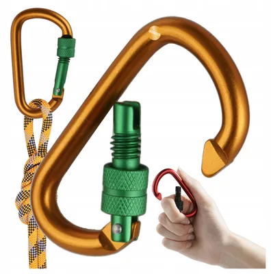 Produktbild von Begris Aluminium Karabiner Schlüsselanhänger mit Schraubverschluss 80mm