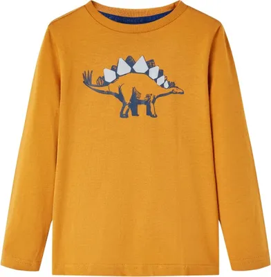 Produktbild von Kinder-Langarmshirt Dunkles Ocker 104
