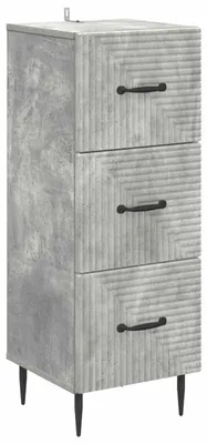Image de Armoire à tiroirs Gris béton 33 x 34,5 x 89,5 cm