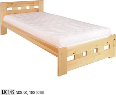 Productafbeelding van Enkelbed, jeugdbed, bed van massief beuken, houten bed, 100x200, handgemaakt