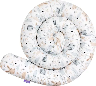 Produktbild von Bettschlange 300 cm [100% Baumwolle - Sehr Morgen] Bettumrandung Bettrolle Babybettschlange 3m
