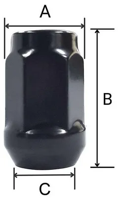 Obrázok produktu pre 20 matíc kol M14x1.5, 34 mm, kužeľový závit, uzavreté, 60°, čierne, pre vozidlá Ford Edge II (modelové roky od 2015), Galaxy III (modelové roky od 2015), vrátane verzií 4x4 a varianty Galaxy III Van (modelové roky od 2015)