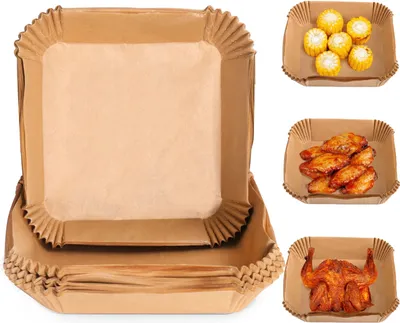 Produktbild von INF Air Fryer jednorázový papír do fritézy 20x20 cm 100-bal Příroda