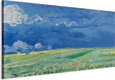 Produktbild von Vliesstoff Leinwandbild - Wheatfield under Thunderclouds 120x60 cm Reproduktionen l-G-10139-b-a