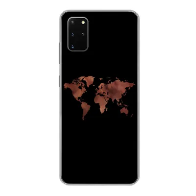 Produktbild von MuchoWow® Handyhülle Schutzhülle Hülle für Samsung Galaxy S20 Plus Weltkarte - Leder - Schwarz Silikon Softcase Handy Hülle - Hartschale