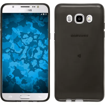 Produktbild von PhoneNatic Case kompatibel mit Samsung Galaxy J5 (2016) J510 - schwarz Silikon Hülle transparent + 2 Schutzfolien