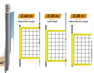 Immagine prodotto di Rete portatile per badminton, set completo, regolabile in altezza, GIALLA